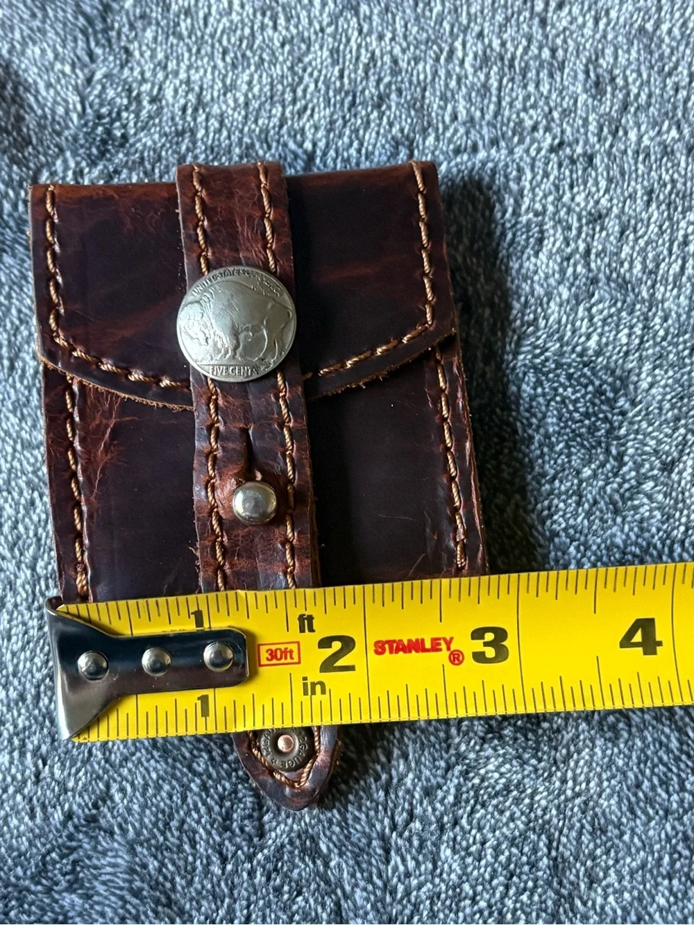 Dark Brown Leather coin holder